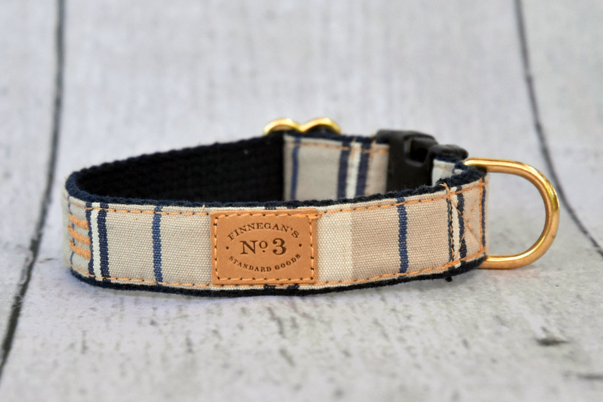 1" Bold Khaki Stripe Collar