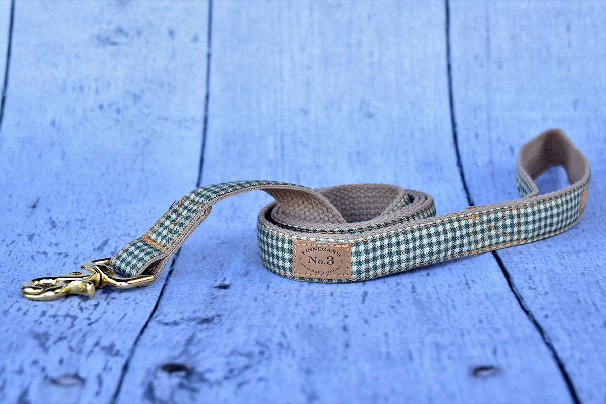 1” Small Green Plaid Lead