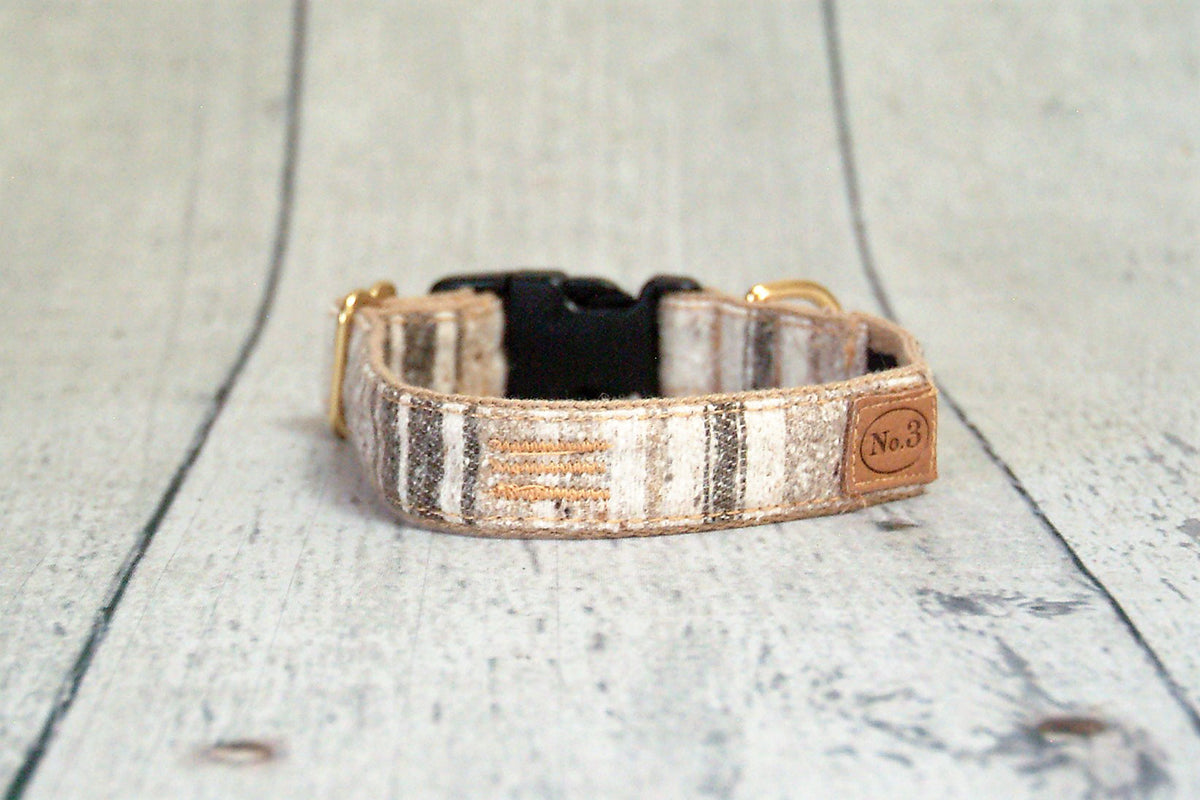 1″ Tan Blanket Stripe Collar