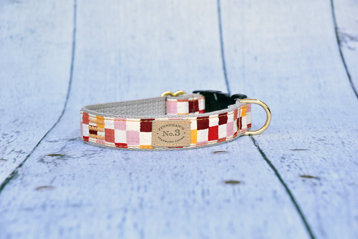 1" Nutmeg Checkerboard Collar