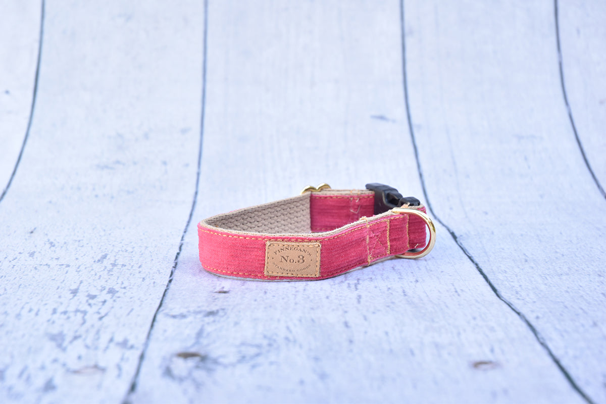 1" Pink Corduroy Collar