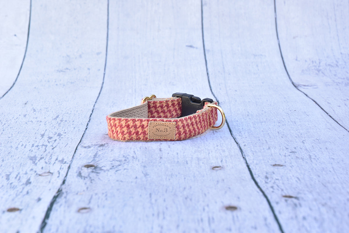 1" Rosewood Houndstooth Collar