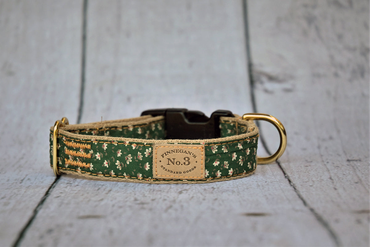 1" Wintergreen Floral Collar