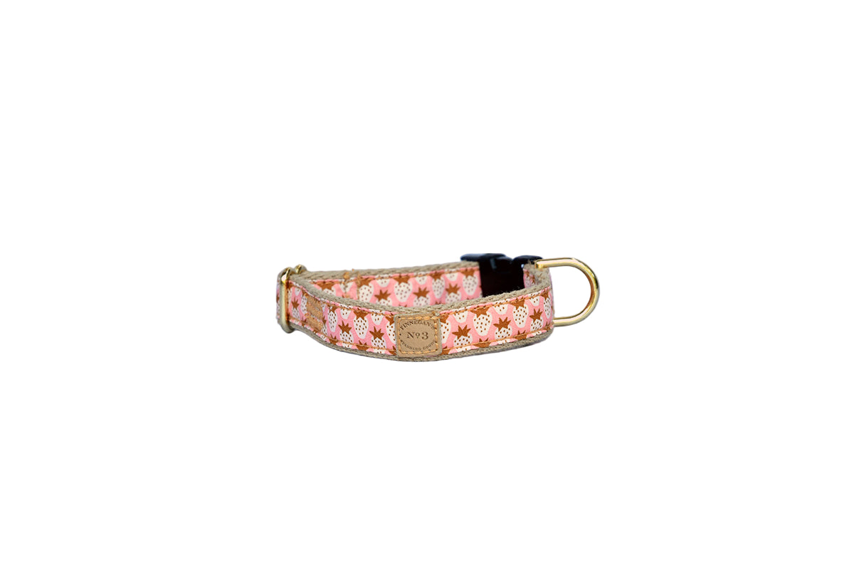 3/4" Pink Strawberries Collar