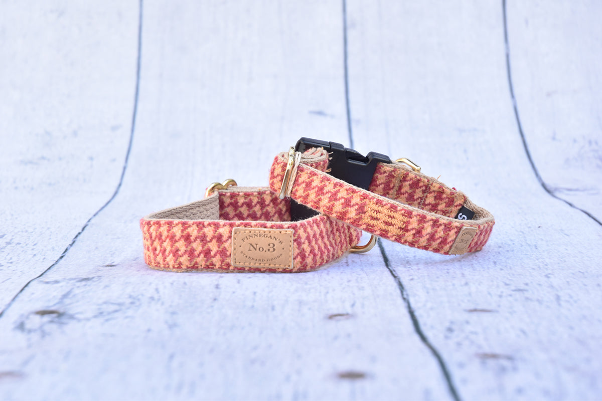 3/4" Rosewood Houndstooth Collar