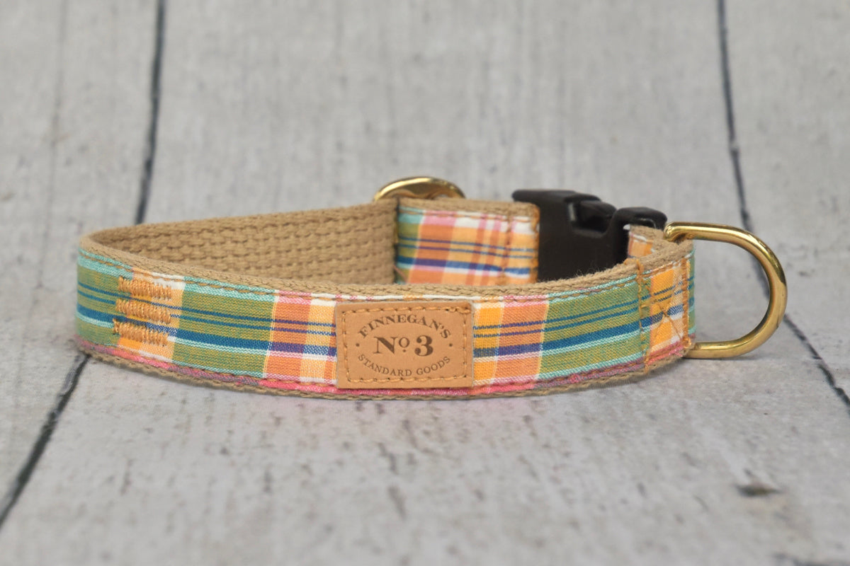 1 " Seersucker Plaid Collar