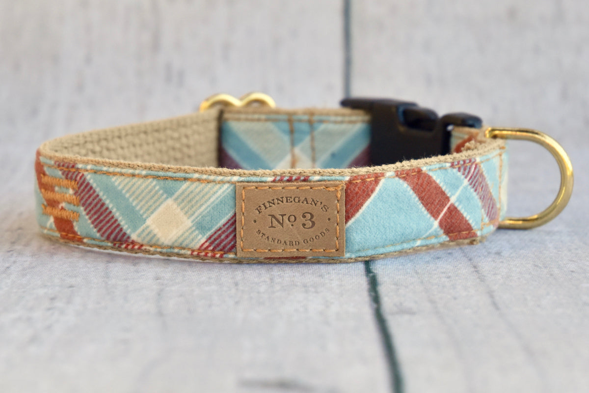 1" Dutch Blue Plaid Collar