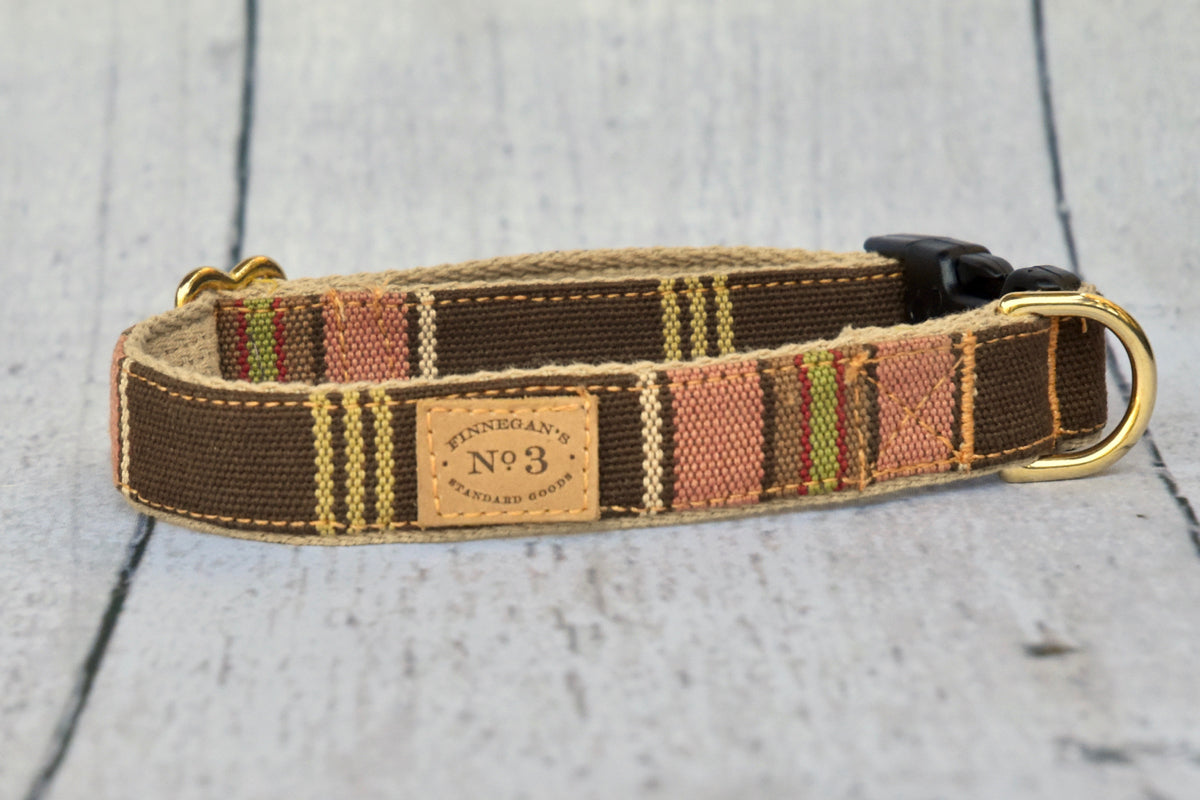 1” Pink and Brown Cabana Stripe