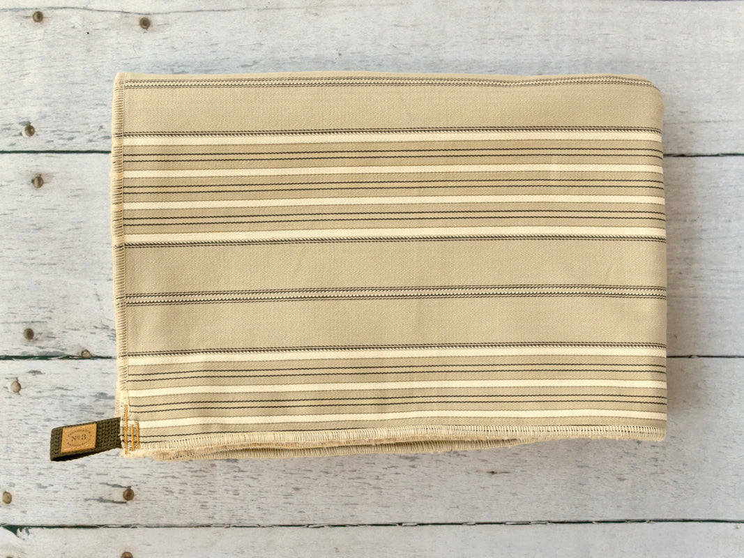 Taupe Market Stripe Blanket