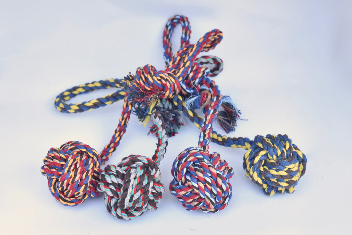 Multi-Colored Ball Rope Toy