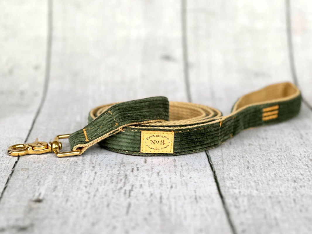 1" Duck Green Corduroy Collar