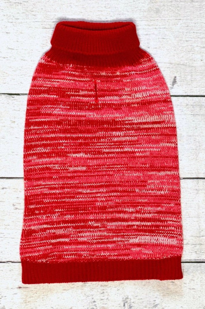 Red Twist-Dye Sweater