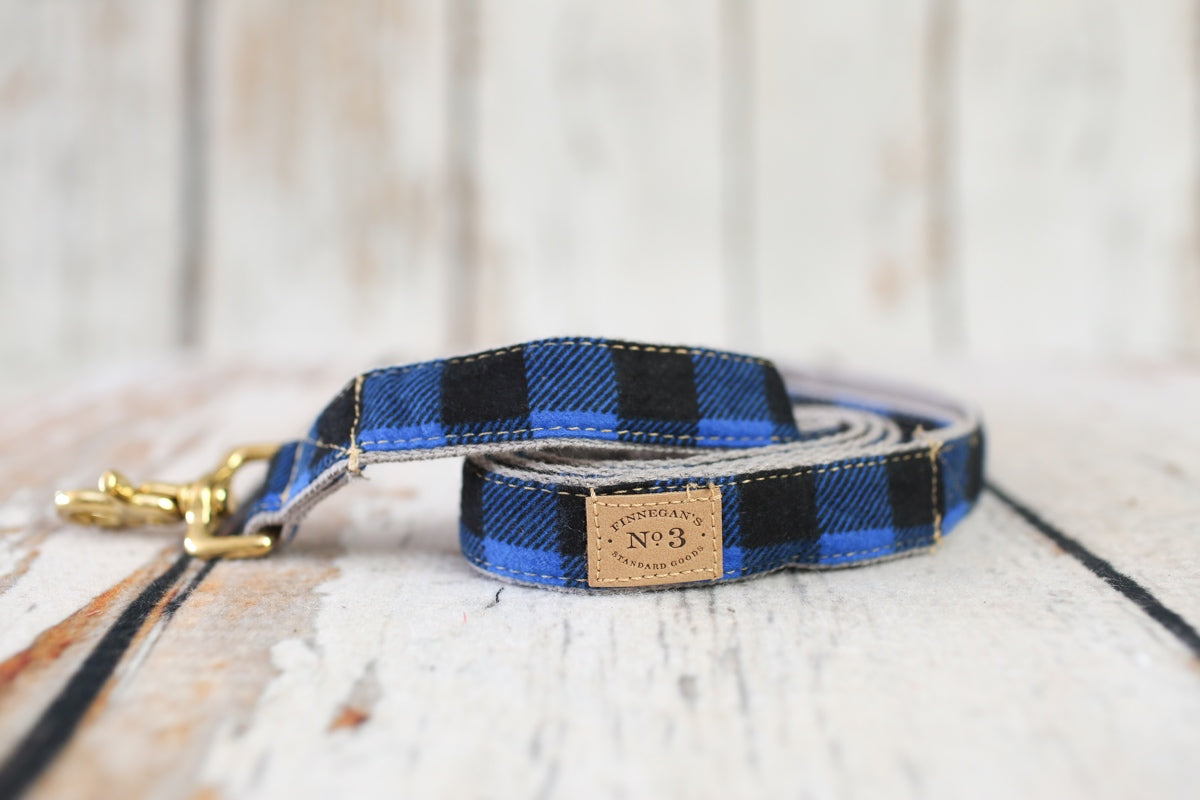1” Blue Buffalo Plaid Lead
