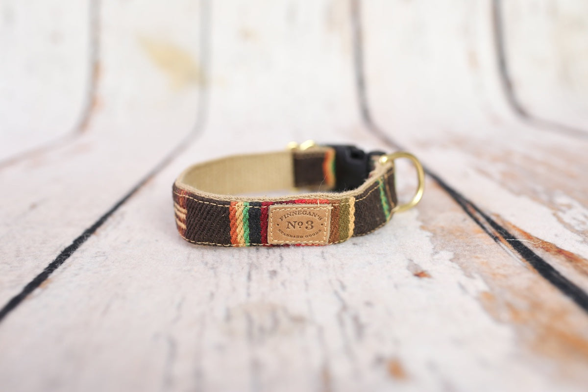 1" Brown Serape Stripe Collar