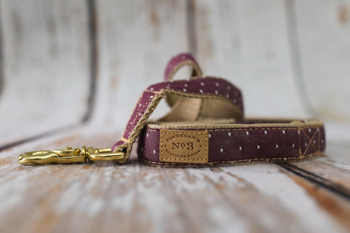 1” Burgundy Pin Dot Lead