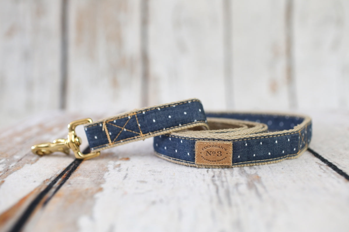 1” Denim Pin Dot Lead