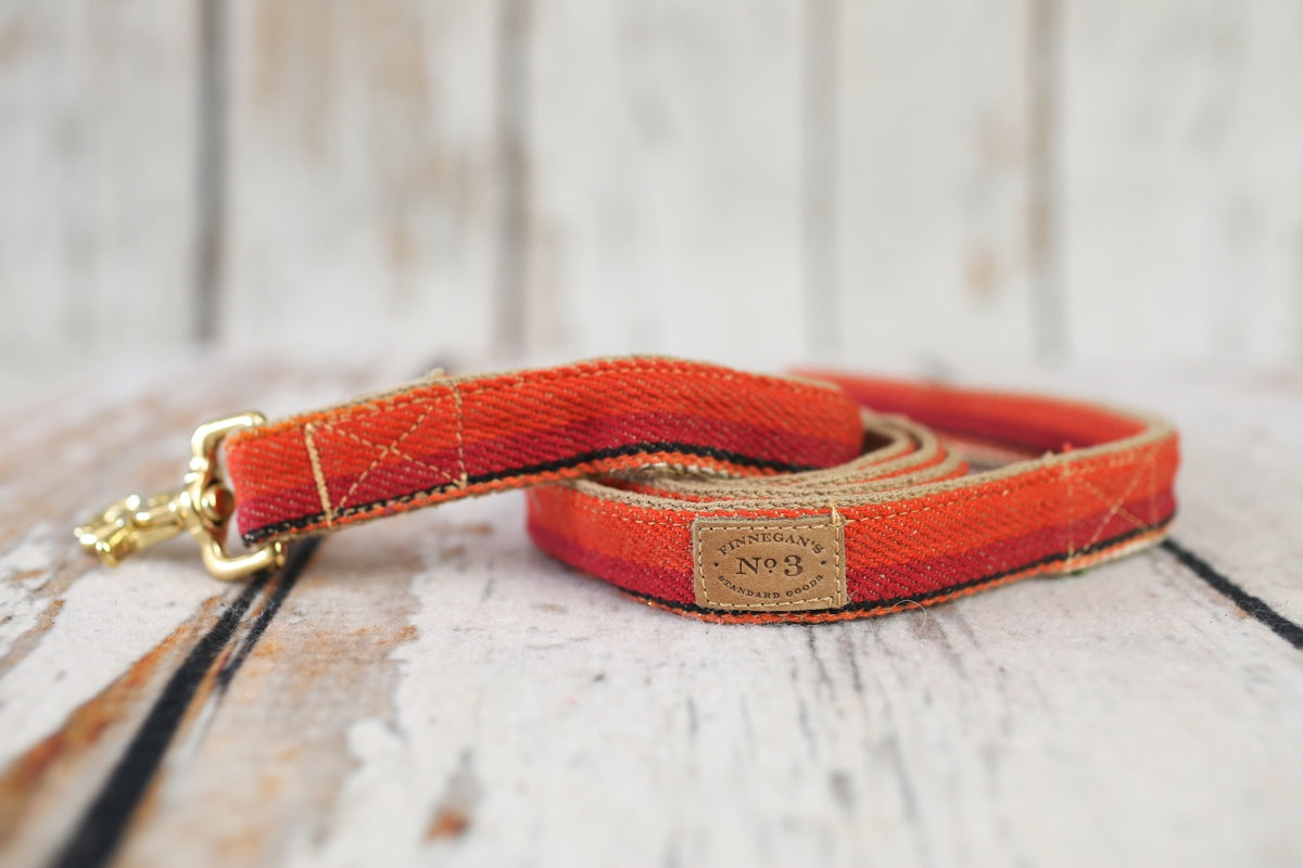 1” Orange Serape Stripe Lead