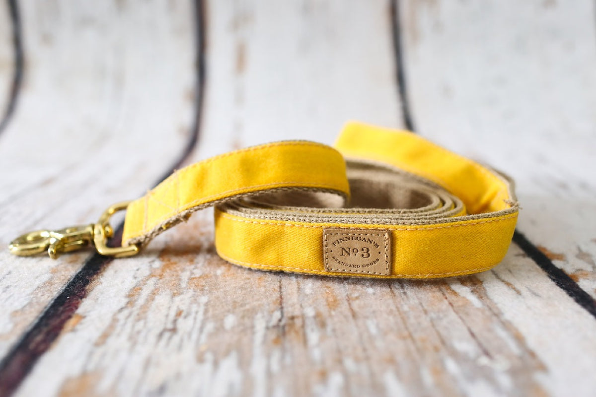 1″ Yellow Waxed Cotton Lead